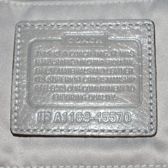 💚👜Coach Purse Green Ombre Textured Handbag Patent Leather Satchel 45570💚👜 - Picture 3 of 13